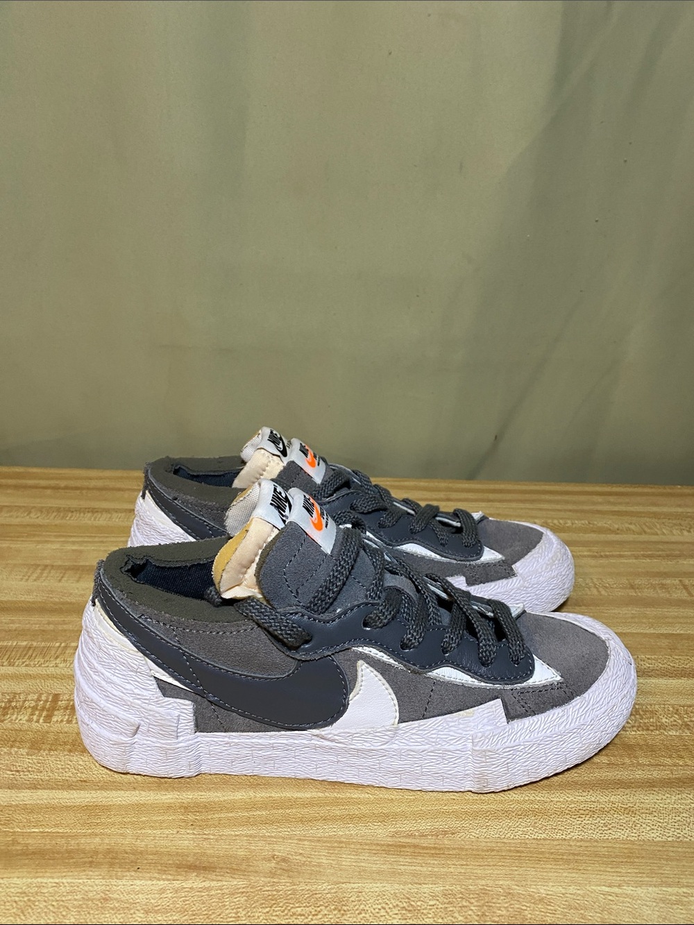 Nike Sacai Blazer Low Iron Grey OG DD1877-002 Mens size 5